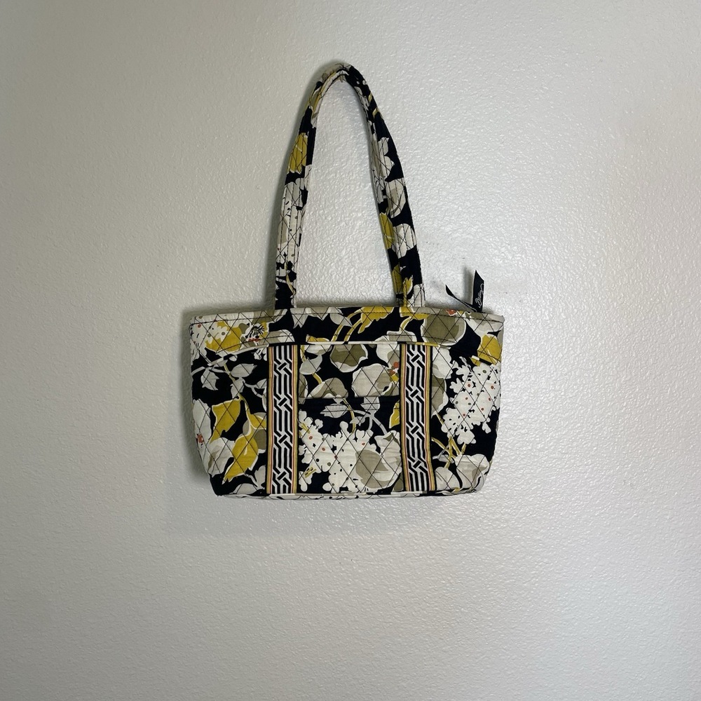 Vera Bradley Handbag Shoulder Purse  Yellow Retired Dogwood Pattern‎
